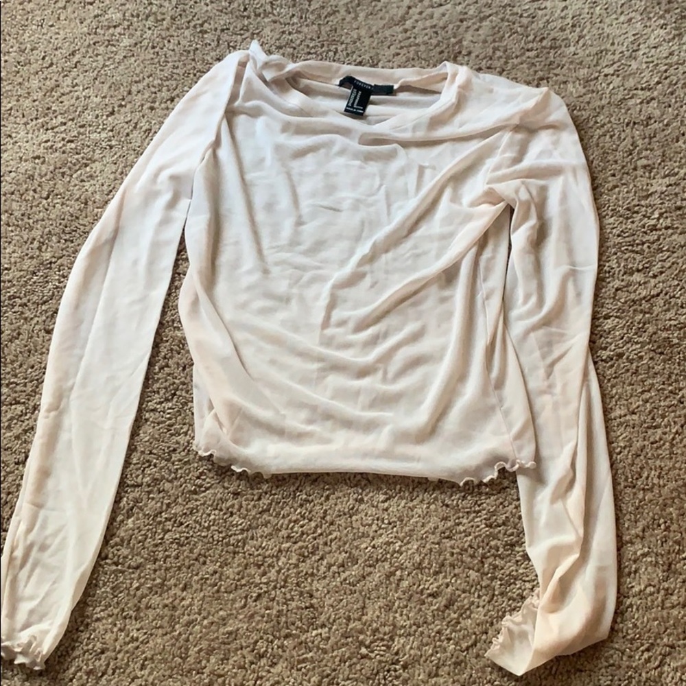 sheer pink top